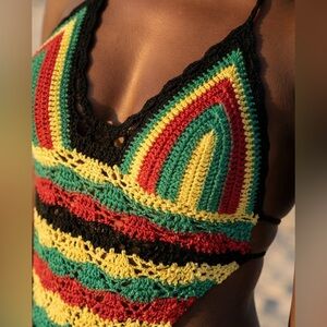 Hand Crochet 1 Piece Swim Suit